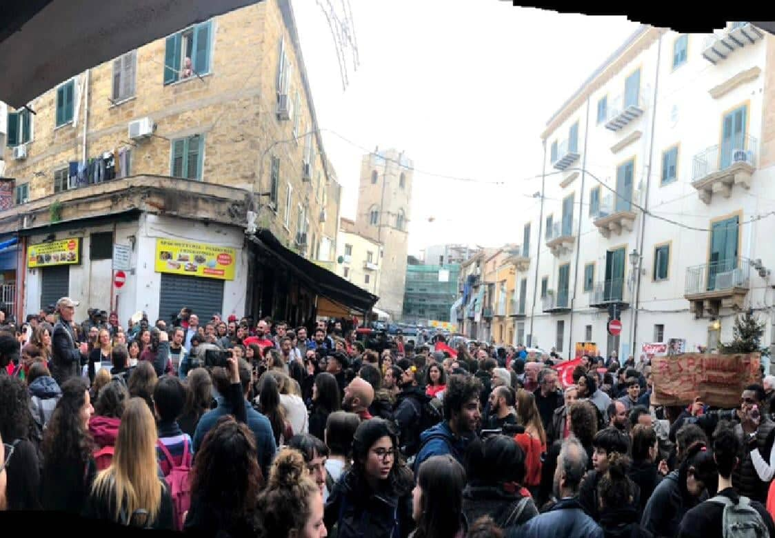 Palermitani in piazza, Salvini in questura