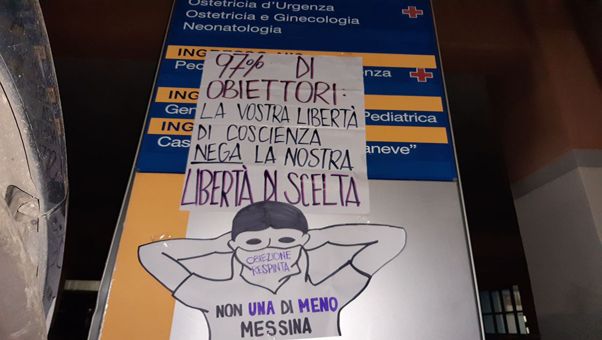 Messina: azione notturna contro gli obiettori. Si chiede tavolo con la Regione